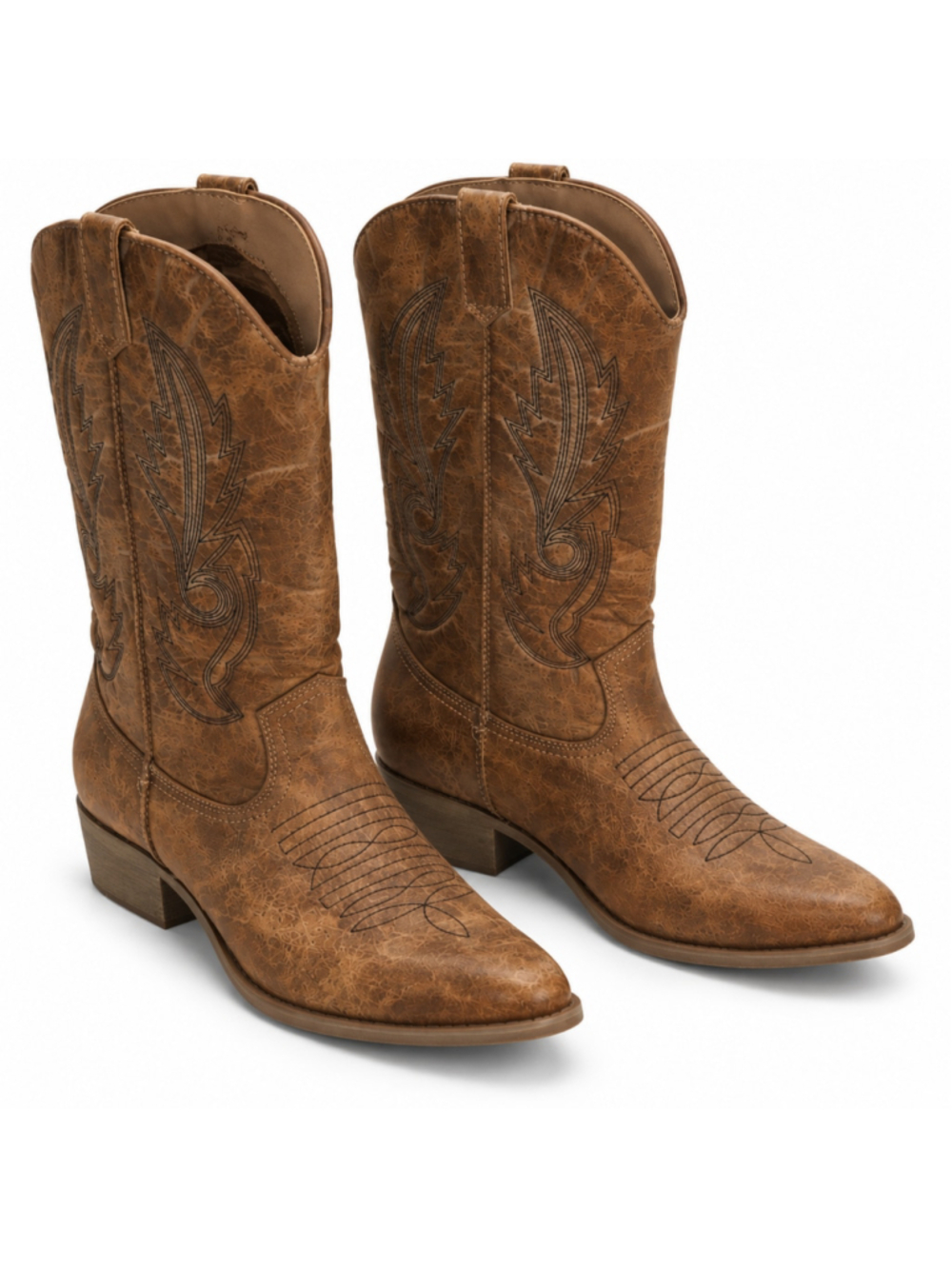 Coconuts by Matisse Gaucho Boots 9.5 Brown Western Cowboy Embroidered Like New